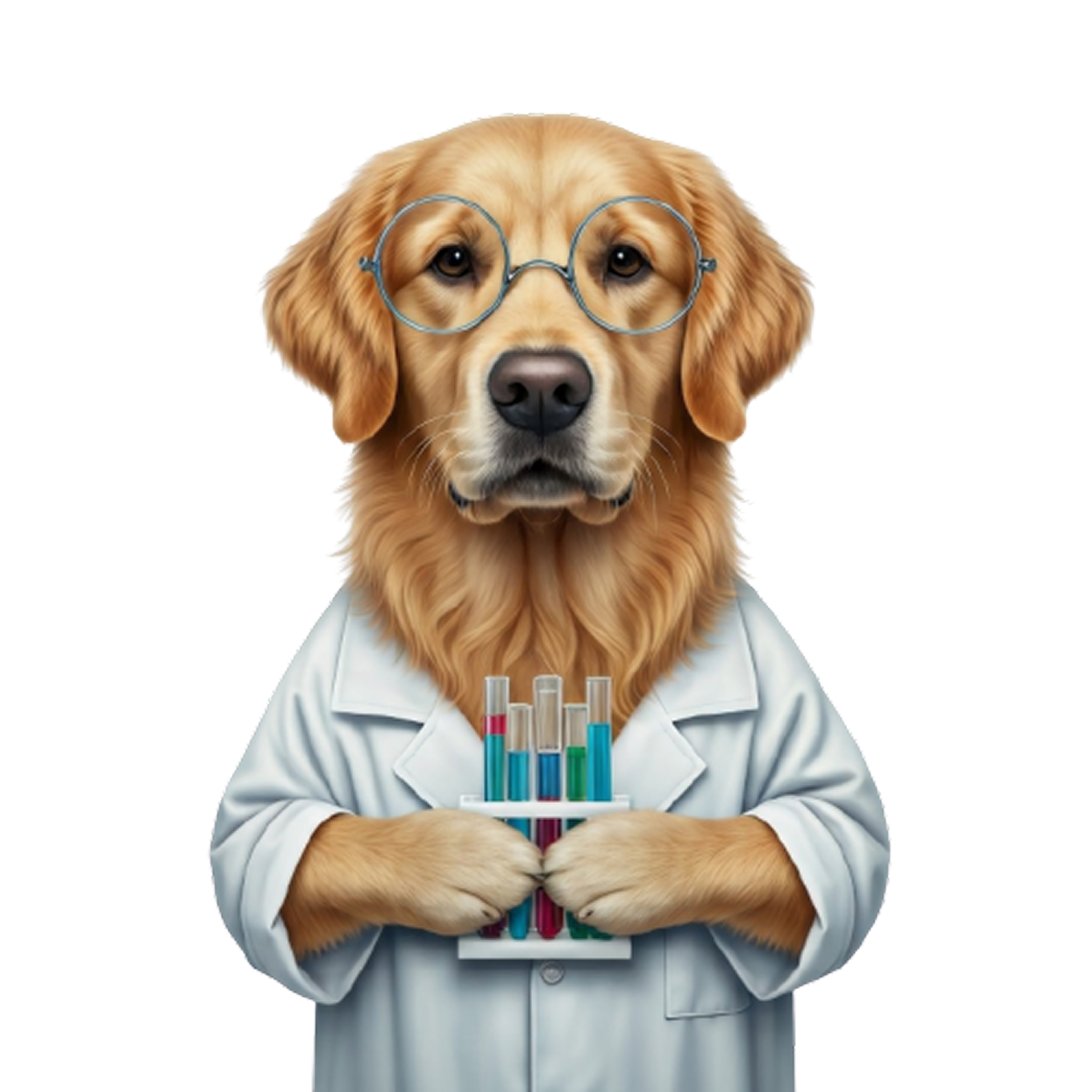 Illustration of a science-themed pet